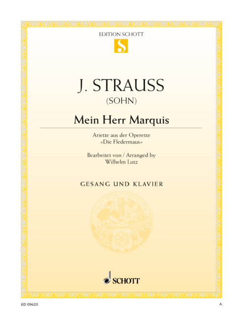 Mein Herr Marquis&nbsp;&nbsp;für Koloratursopran und Klavier&nbsp;&nbsp;