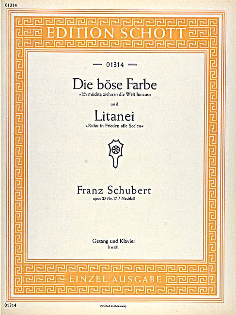 Die böse Farbe op.25,17&nbsp;&nbsp;für hohe Singstimme und Klavier&nbsp;&nbsp;