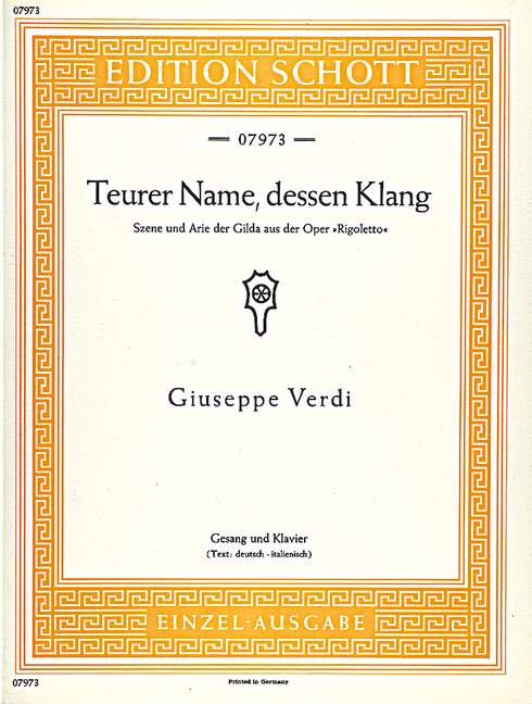 Teurer Name, dessen Klang&nbsp;&nbsp;für Koloratursopran und Klavier&nbsp;&nbsp;
