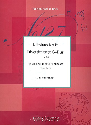 Divertimento G-Dur op.14&nbsp;&nbsp;für Violoncello und Kontrabass&nbsp;&nbsp;2 Spielpartituren
