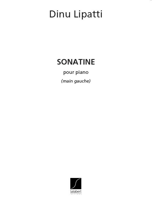 Sonatine pour piano&nbsp;&nbsp;(main gauche)&nbsp;&nbsp;