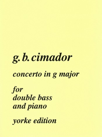 Concerto G major  for double bass and piano  