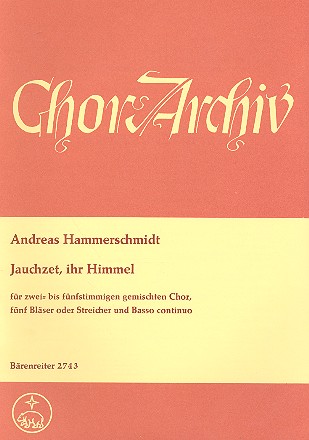 Jauchzet ihr Himmel für gem Chor&nbsp;&nbsp;(SSATB) und Orchester&nbsp;&nbsp;Partitur (dt/fr)