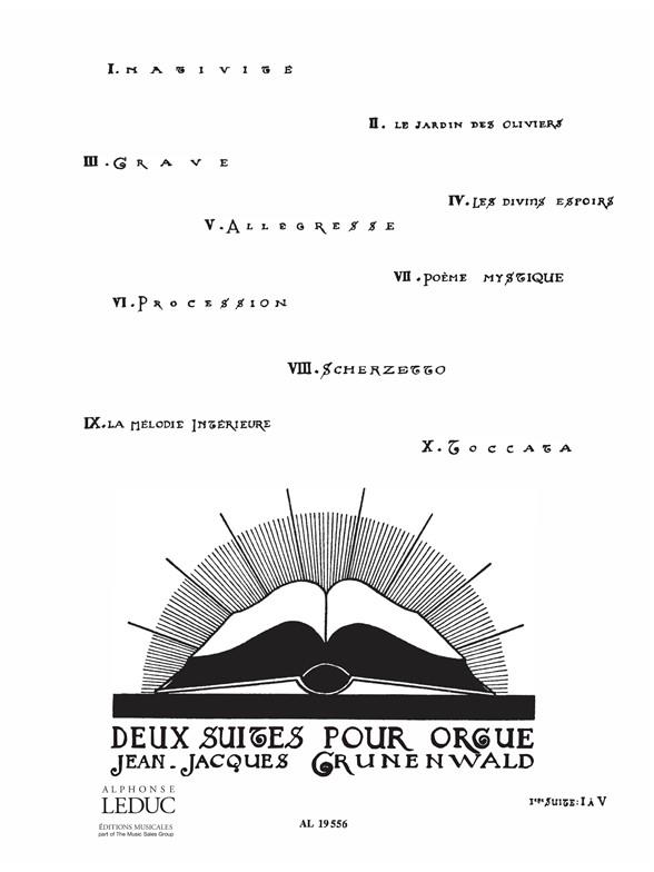 Suite no.1&nbsp;&nbsp;pour orgue&nbsp;&nbsp;