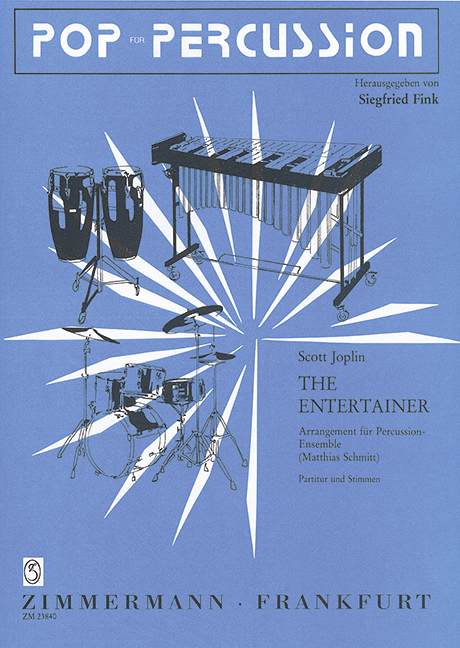 The Entertainer für Percussion-&nbsp;&nbsp;Ensemble (5-8 Spieler)&nbsp;&nbsp;Partitur+5Stimmen