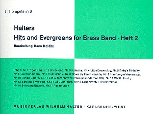 Halters Hits and Evergreens Band 2&nbsp;&nbsp;für Blasorchester&nbsp;&nbsp;Trompete 1