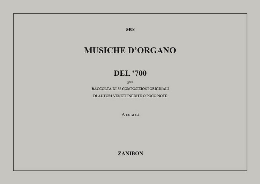Musiche d'organo del '700 per organo    