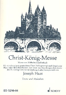 Christ-König-Messe op. 88  für Chor (unisono, Volksgesang) mit Orgel oder Orchester oder Blasorch  Textblatt - und Melodieblatt
