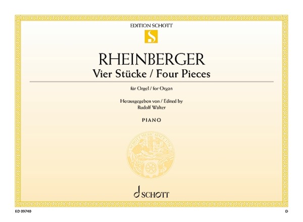 Vier Stücke&nbsp;&nbsp;für Orgel&nbsp;&nbsp;