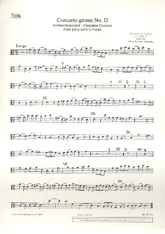 Concerto grosso C-Dur op.3,12  für 2 Violinen und Streicher  Viola