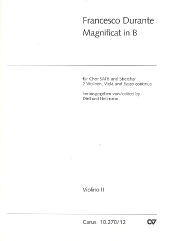 Magnificat B-Dur für gem Chor&nbsp;&nbsp;und Streicher&nbsp;&nbsp;Violine 2