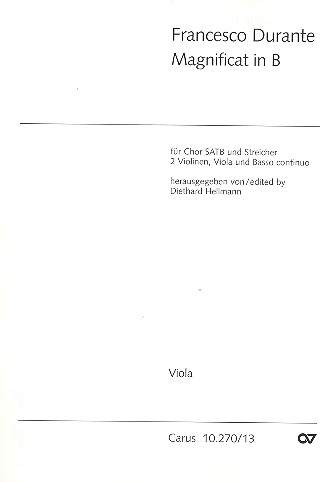 Magnificat B-Dur für gem Chor&nbsp;&nbsp;und Streicher&nbsp;&nbsp;Viola