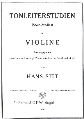Tonleiterstudien&nbsp;&nbsp;für Violine&nbsp;&nbsp;