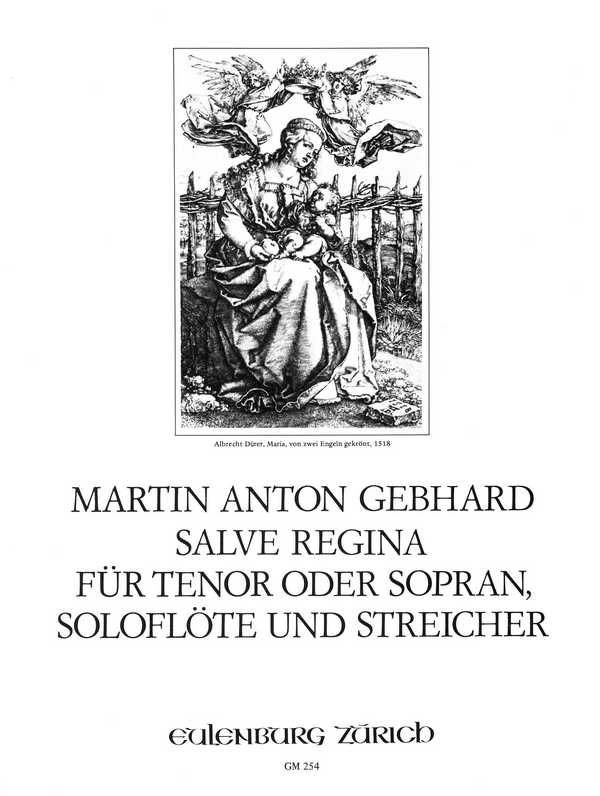 Salve regina&nbsp;&nbsp;für Sopran (Tenor), Flöte und Streicher&nbsp;&nbsp;Partitur und 5 Stimmen