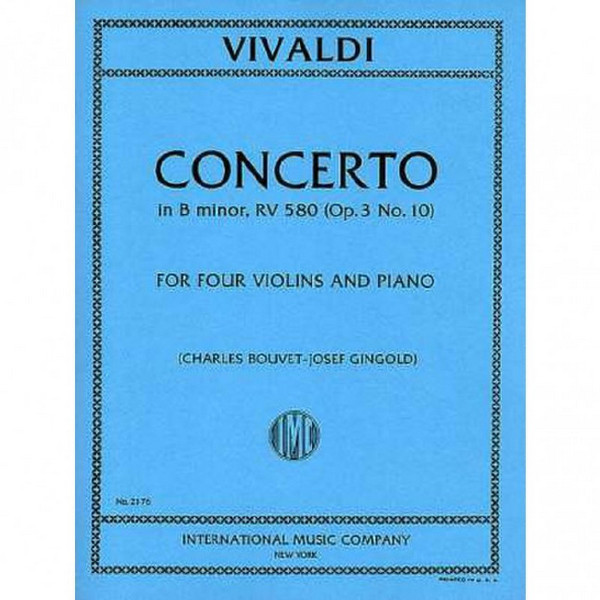 Concerto b minor op.3 no.10  4 violins and piano  parts