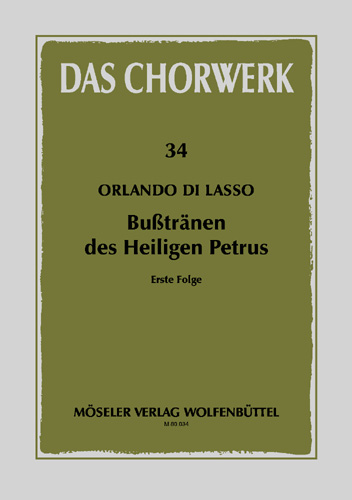 Busstränen des Heiligen Petrus  für gem Chor (SSAATTB) 1. Folge  Partitur (it/dt)