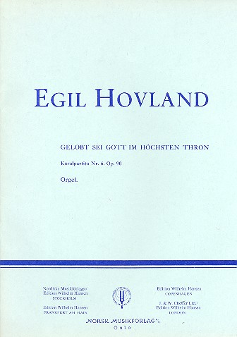Gelobt sei Gott im höchsten Thron op.90 Choralpartita Nr.6   für Orgel  
