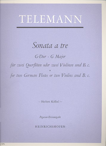 Sonata a tre G-Dur für 2 Flöten (2 Violinen) und bc&nbsp;&nbsp;&nbsp;&nbsp;