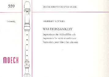 Waldeinsamkeit&nbsp;&nbsp;für Altblockflöte solo&nbsp;&nbsp;