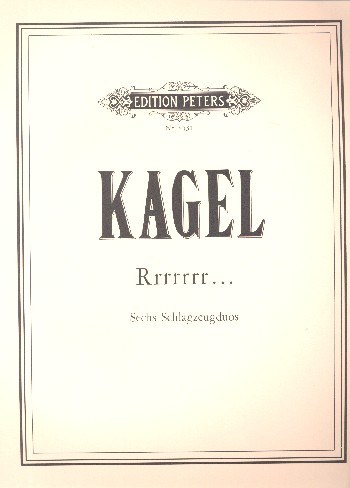Rrrrrrr 6 Schlagzeugduos&nbsp;&nbsp;für 2 Schlagzeuge&nbsp;&nbsp;Partitur
