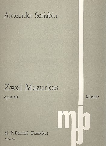 2 Mazurkas op.40 für Klavier  für Klavier  