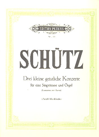 3 kleine geistliche Konzerte&nbsp;&nbsp;für eine Singstimme und Orgel (Harmonium oder Klavier) (dt)&nbsp;&nbsp;