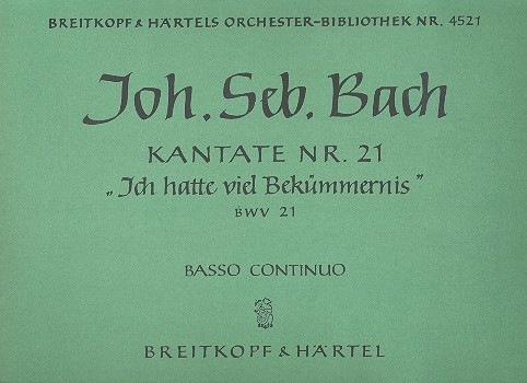 Ich hatte viel Bekümmernis&nbsp;&nbsp;Kantate Nr.21 BWV21&nbsp;&nbsp;Orgel