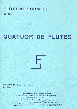 Quatuor op.106 pour&nbsp;&nbsp;4 flutes, partition miniature&nbsp;&nbsp;