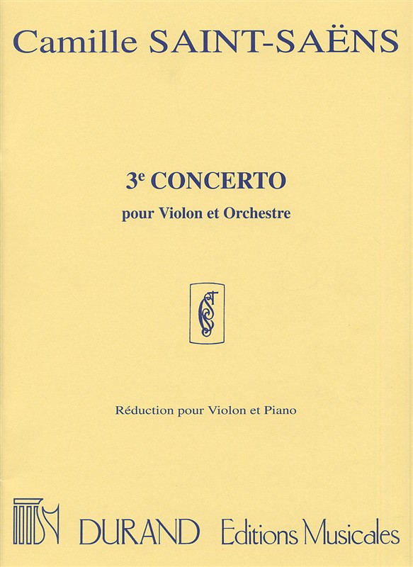 Concerto re majeur no.3 op.61&nbsp;&nbsp;pour violon et piano&nbsp;&nbsp;