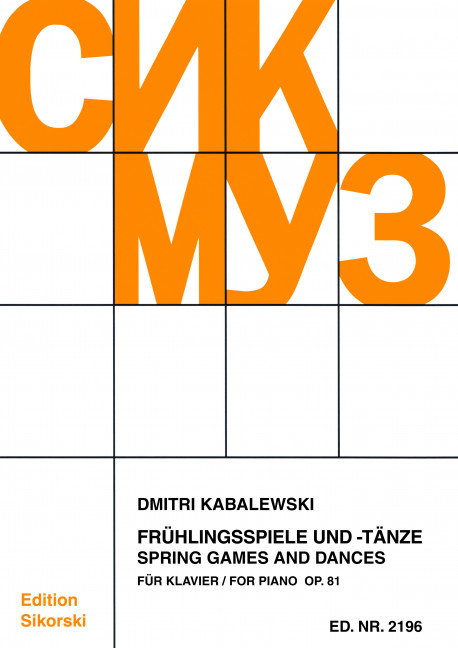 Frühlingsspiele und -tänze op.81&nbsp;&nbsp;für Klavier&nbsp;&nbsp;