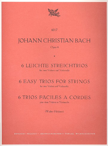 6 leichte Streichtrios op.4  für 2 Violinen und Violoncello  Stimmen