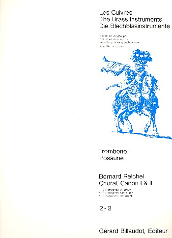 CHORAL, CANON I ET II POUR 1-2&nbsp;&nbsp;TROMBONES TENOR ET ORGUE OU PIANO&nbsp;&nbsp;