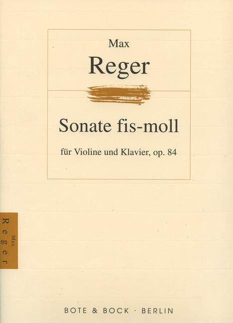 Sonate fis-moll op.84&nbsp;&nbsp;für Violine und Klavier&nbsp;&nbsp;
