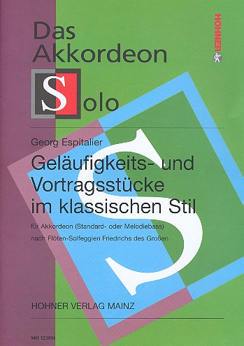Geläufigkeits- und Vortragsstücke im klassischen Stil  für Akkordeon  