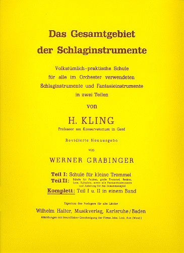 Das Gesamtgebiet der  Schlaginstrumente  