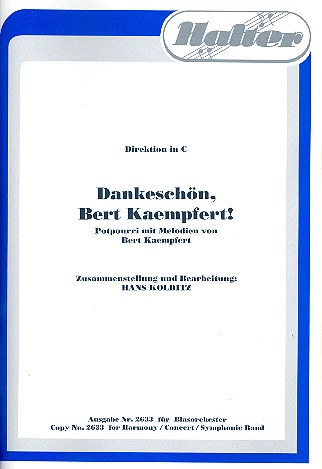 Dankeschön Bert Kämpfert&nbsp;&nbsp;für Blasorchester&nbsp;&nbsp;
