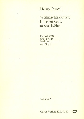 Ehre sei Gott in der Höhe&nbsp;&nbsp;für Soli, gem Chor und Orchester&nbsp;&nbsp;Violine 2
