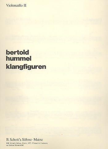 Klangfiguren op. 43&nbsp;&nbsp;für Streicher&nbsp;&nbsp;Einzelstimme - Violoncello II