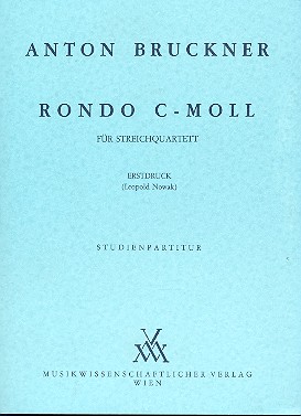 Rondo c-Moll von 1862  für Streichquartett  Studienpartitur