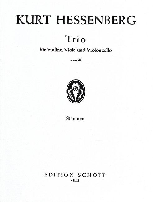 Trio op. 48&nbsp;&nbsp;für Violine, Viola und Violoncello&nbsp;&nbsp;Stimmensatz