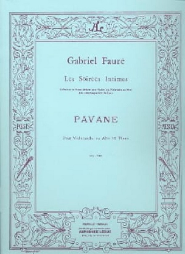 Pavane op.50&nbsp;&nbsp;pour violoncelle (va) et piano&nbsp;&nbsp;