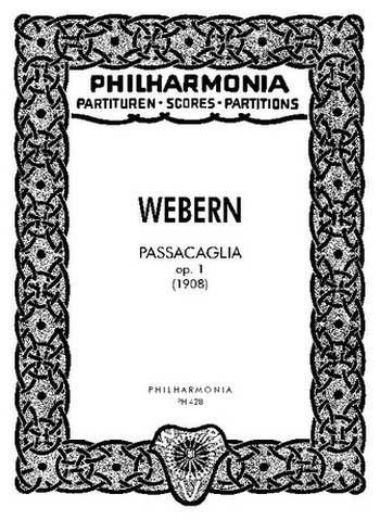 Passacaglia op.1 für Orchester  Studienpartitur  