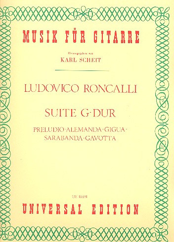 Suite G-Dur&nbsp;&nbsp;für Gitarre&nbsp;&nbsp;