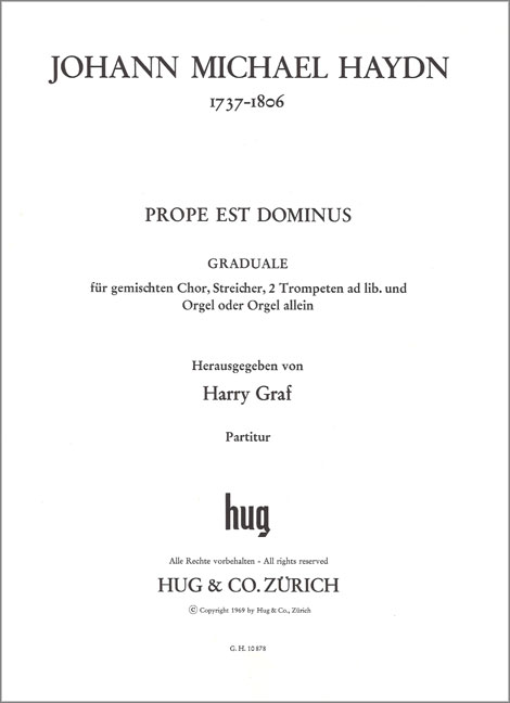 PROPE EST DOMINUS FUER SATB CHOR&nbsp;&nbsp;UND ORCHESTER&nbsp;&nbsp;PARTITUR (LA)