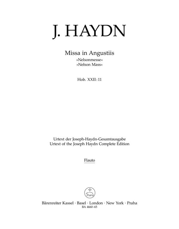 Missa in angustiis Hob.XXII:11&nbsp;&nbsp;für Soli, Chor und Orchester&nbsp;&nbsp;Harmonie