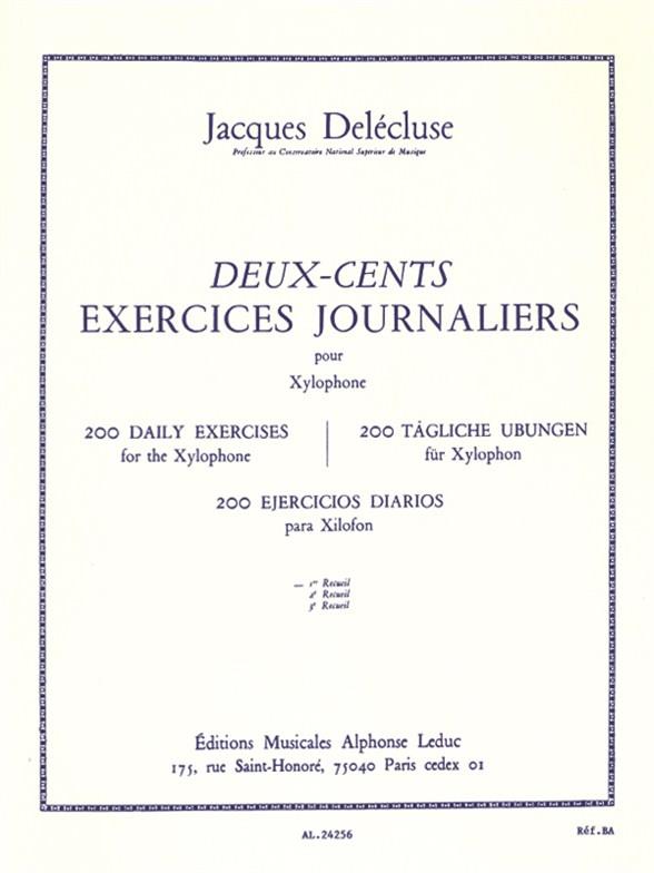 200 exercices journaliers vol.1  pour xylophone  