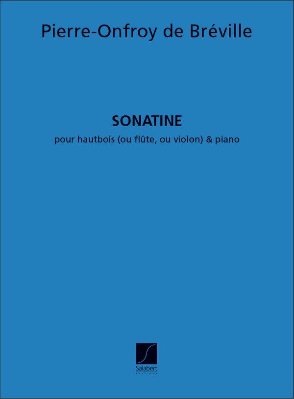 Sonatine mi bemol majeur &nbsp;&nbsp;pour hautbois (flûte, violon) et piano&nbsp;&nbsp;