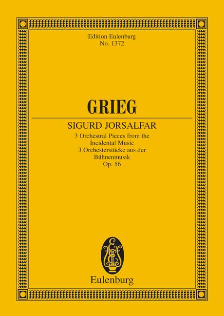 Sigurd Jorsalfar op.56&nbsp;&nbsp;für Orchester&nbsp;&nbsp;Studienpartitur