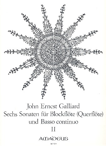 6 Sonaten Band 2 (Nr.4-6)  für Blockflöte und Bc  