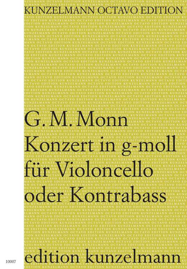 Konzert g-Moll  für Violoncello und Orchester  Partitur